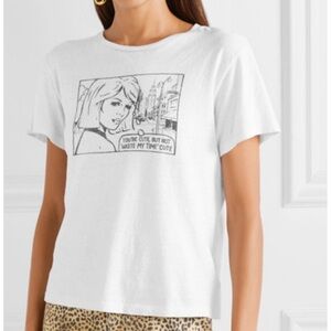 Re/done White Graphic Tee size M